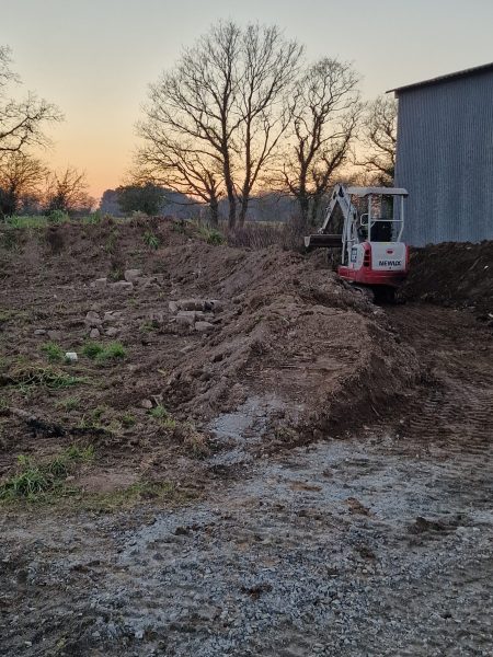 Création d'un parking Avant